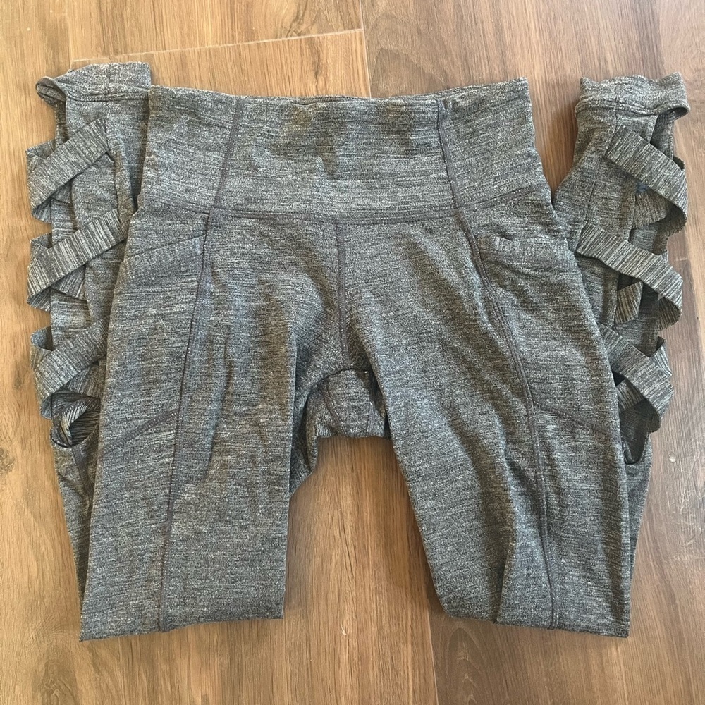Athleta XS Charcoal Leggings Activewear Running Yoga Gorpcore